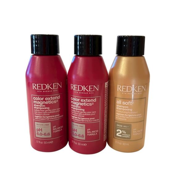 Lot of 3 Redken Travel Size Shampoos Color Extend All Soft 1.7 oz Each New - Picture 5 of 5